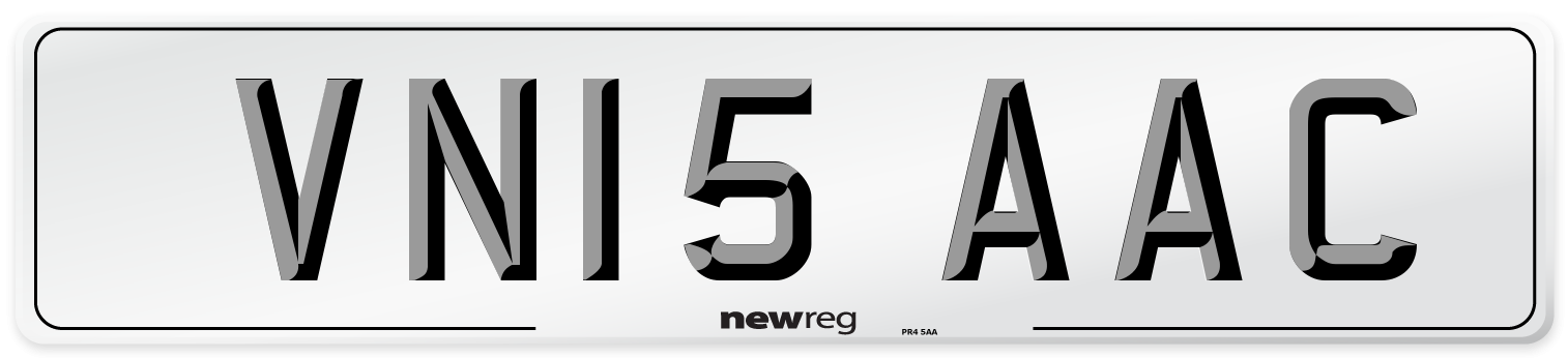 VN15 AAC Number Plate from New Reg